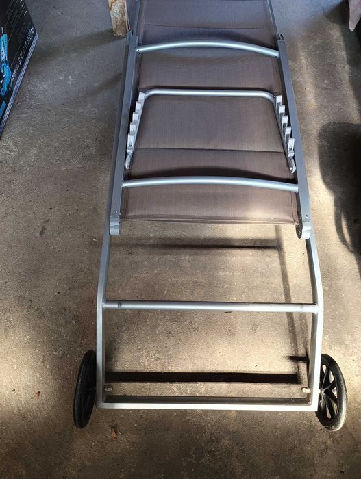 Leżak ogrodowy aluminiowy Ibiza silver taupe