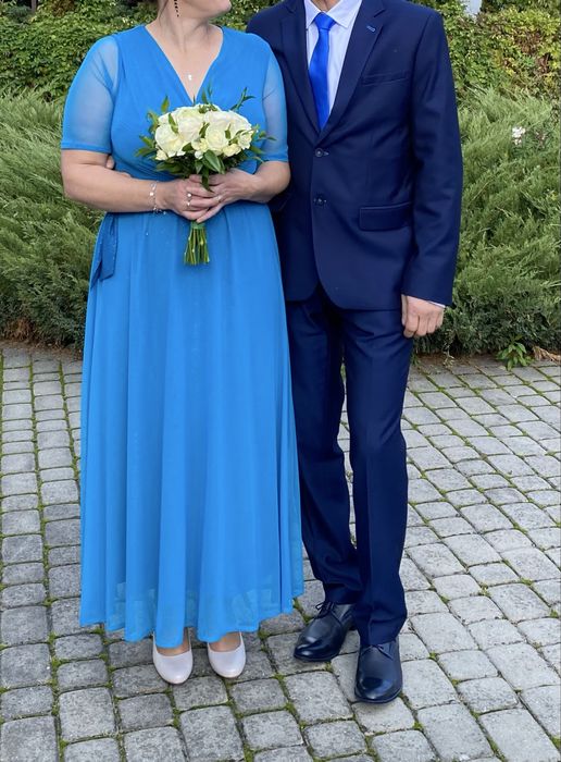 Garnitur męski granatowy L elegancki J&K slim Raul Polska wesele