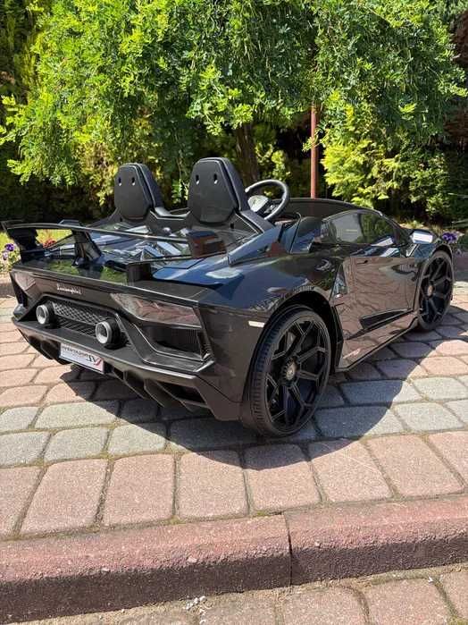 Dwuosobowe Auto na akumulator Lamborghini SVJ DRIFT Samochód elektryczny dla 2 dzieci Funkcja driftu Pilot