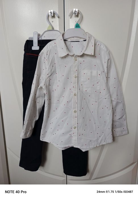 Koszula rozm 116 h&m w gwiazdki i Spodnie materiałowe rozmiar 116