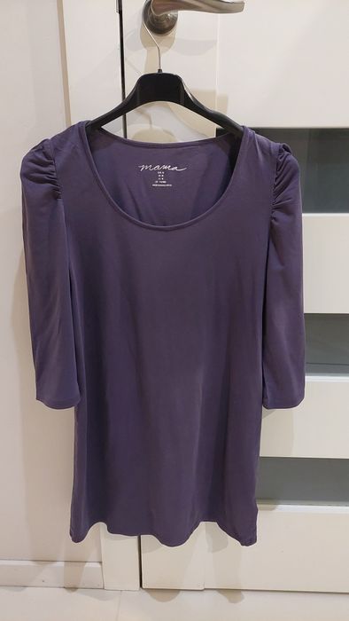 Bluzka ciążowa tunika fioletowa rękaw 3/4 r.M
