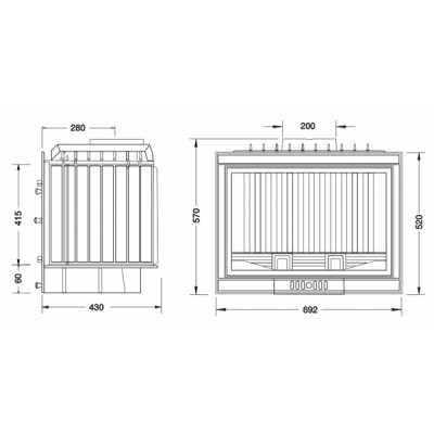 Wkład kominkowy 14 kw UNIFLAM 700 PF600270