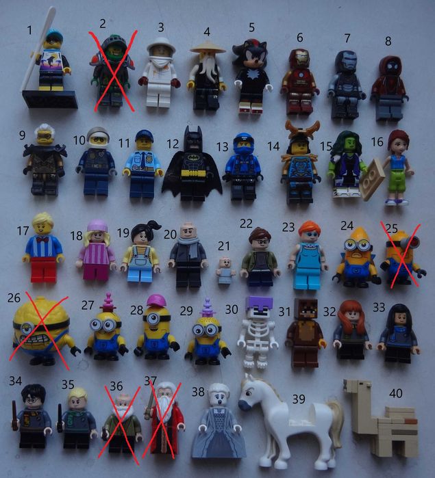 Минифигурки LEGO Лего оригинал 39 штук разных