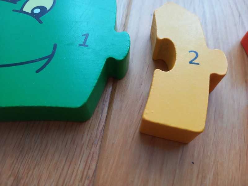 Drewniane Puzzle "Krokodyl" wiek 2-5 lat
