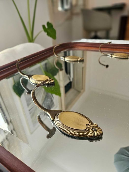 Espelho vintage bisotado madeira retangular 60cm x 45cm