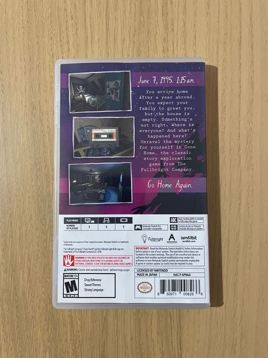 Gone Home, Nintendo Switch