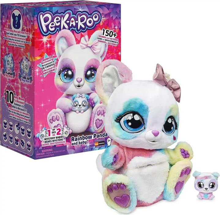 Интерактивная панда и малыш Peek-A-Roo! Rainbow Panda, Spin Master