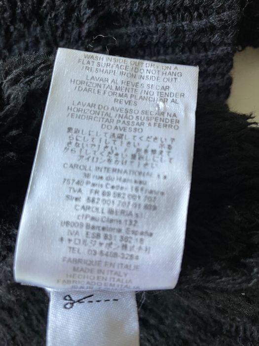 Casaco lã CAROL preto lã peluda L Senhora