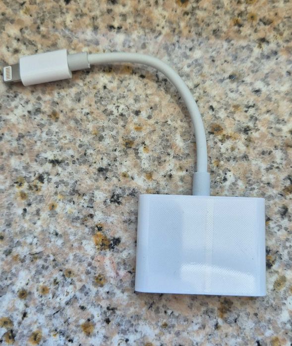 Adapter przejściówka HDMI do Lightning 2w1 do iPhone iPad