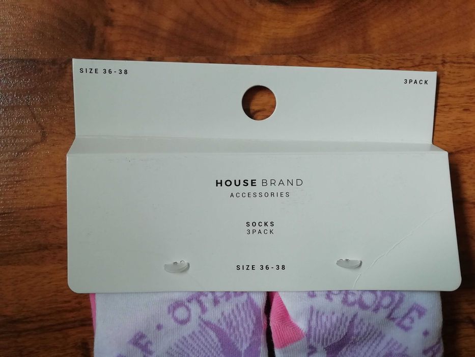 Skarpetki z motywami motyli 3 pary 36-38