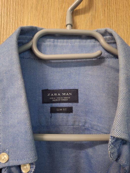 Koszula męska zara 40 m niebieska slim fit