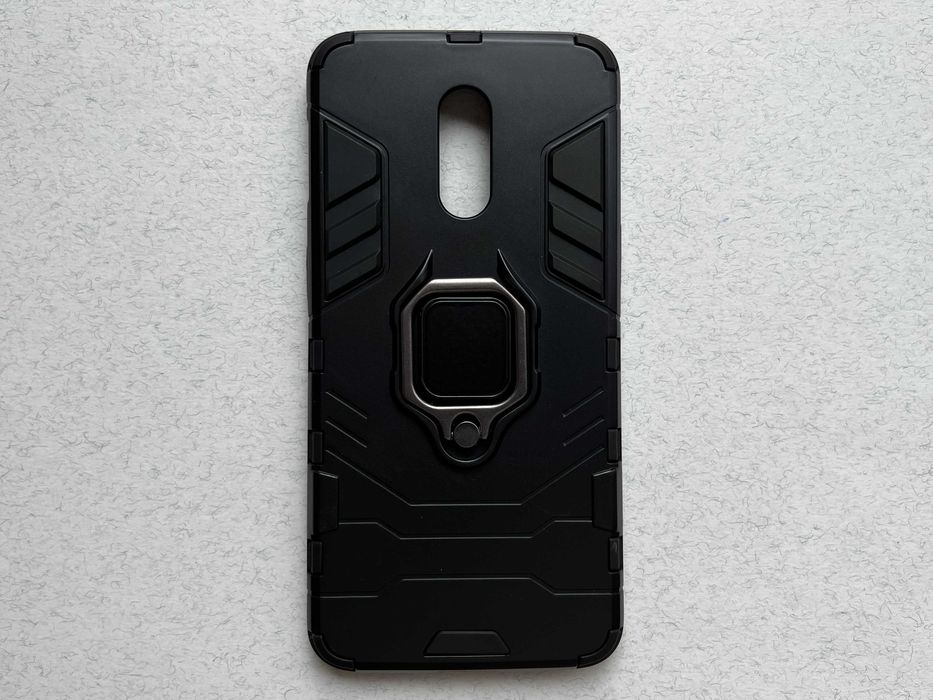 OnePlus 6T, OnePlus 7 чохол Iron Grip магніт підставка чорний пластик