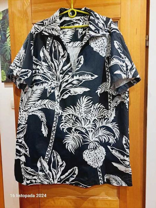 sukienka tunika w egzotyczny wzór H&M 52