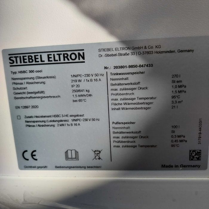 Zestaw,Pompa ciepla/Wieza.7 i 10 KW.STIEBEL ELTRON