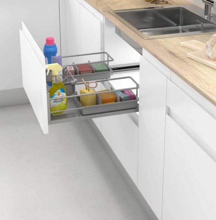 cesto sob a pia M-600 com guia hettich