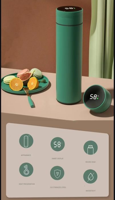 Kubek 500ML wyświetlacz temperatury kubek termosowy