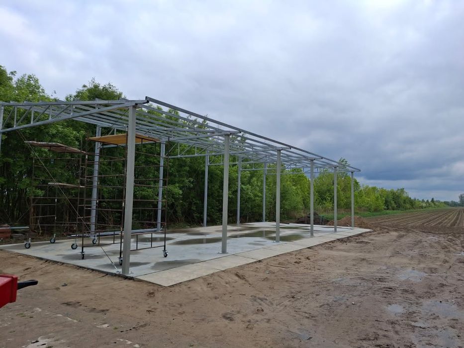 wiata hala bindra konstrukcja dźwigar podciąg 7.5x20