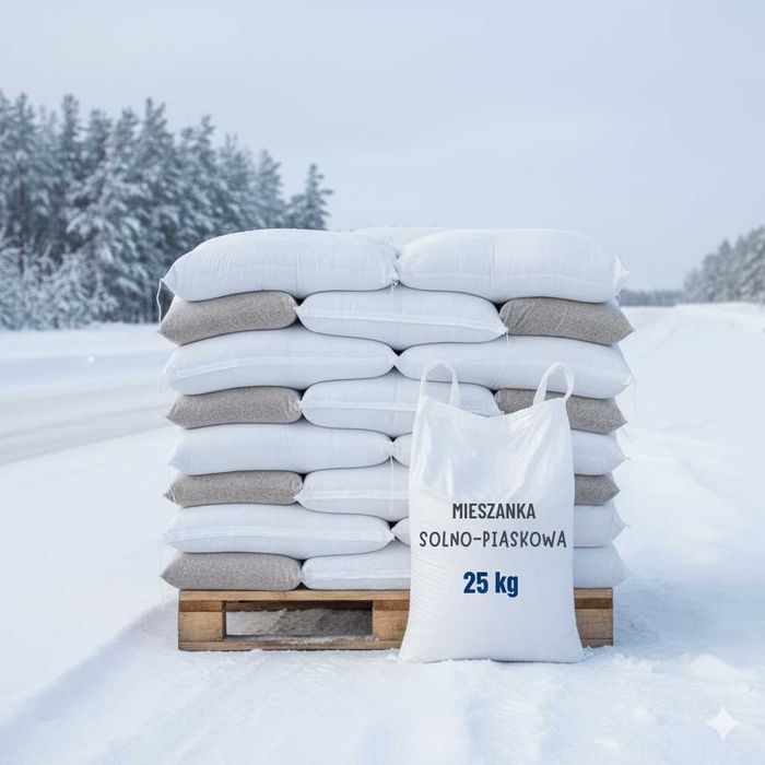 MIESZANKA Soli z PIASKIEM sól drogowa KURIER gratis