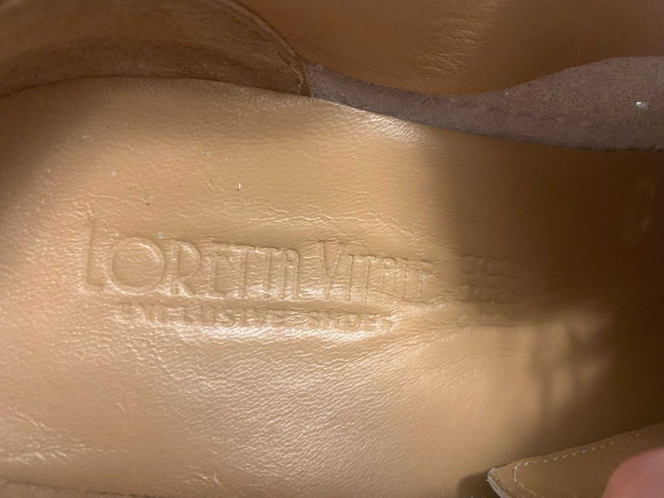 Buty Loretta Vitale białe, ażurowe, rozm.38 ze wstawkami kolorowymi