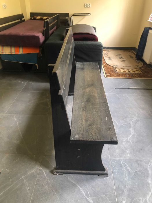 Ławka dębowa ogrodowa z oparciem