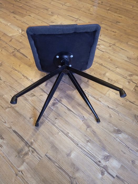 Krzesło denim w kolorze grafit-kamel