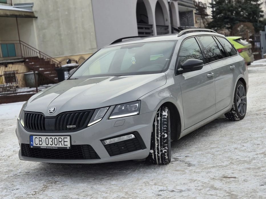 Skoda Octavia SKODA OCTAVIA RS 2.0 TSI 245 KM DSG - Steel Grey, bezwypadkowy,