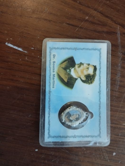 pagela plastificada de devoção ao Dr. Sousa Martins