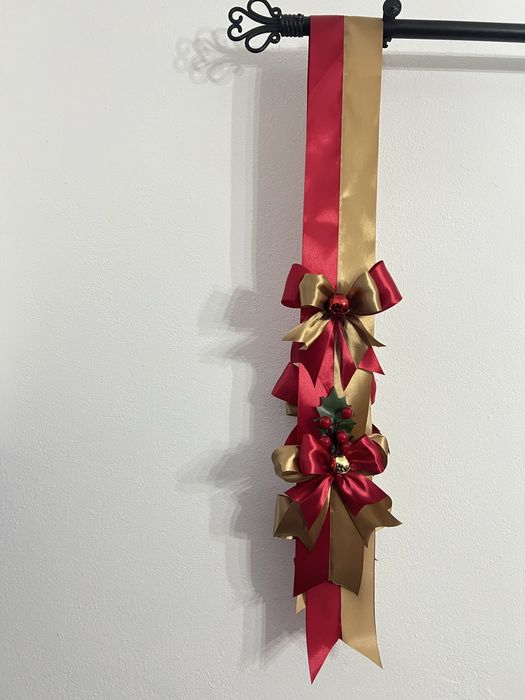(Feito à Mão) Fita de Natal - Porta de entrada - Escapulário