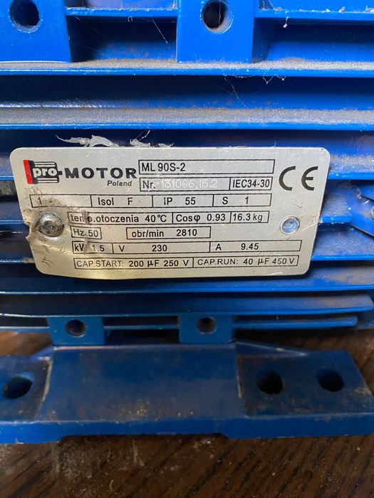 Silnik elektryczny, pompa do centralnego ogrzewania. sprawny