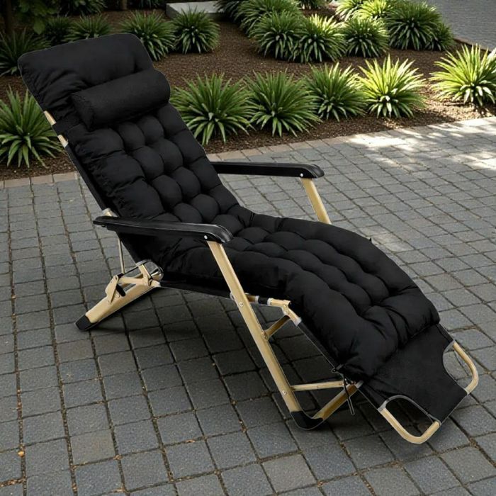 ПОСИЛЕНИЙ шезлонг 150 кг! З матрасом