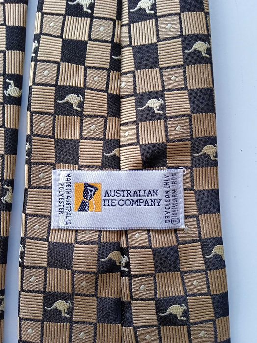 krawat męski, złoto- czarny, marka: The Australian Tie Company