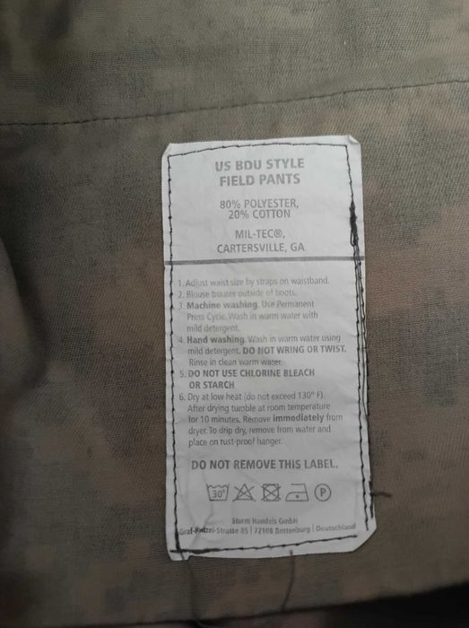 Spodnie wojskowe Mil-Tec wzmacniane BDU AT-Digital (XL)