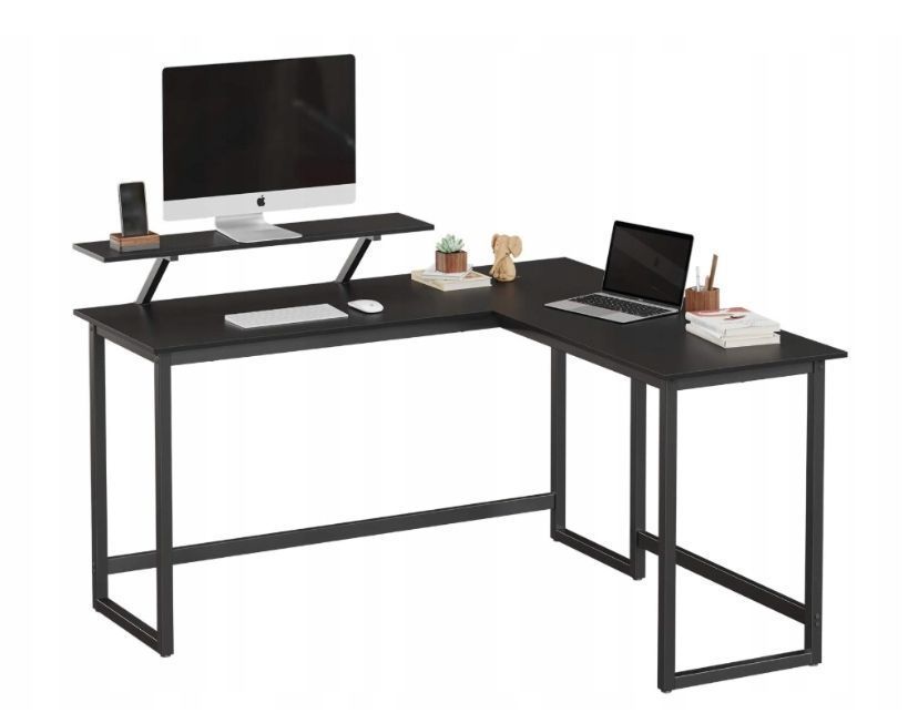 Biurko Komputerowe 140 X 130 Cm Vasagle Lwd56Bkv1 Powystawowy