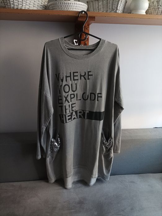 Duża tunika z kieszeniami,r.46/XXXL