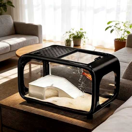 Новый панорамный аквариум / террариум.