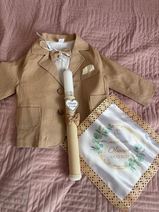 Garniturek do chrztu rozmiar 80
