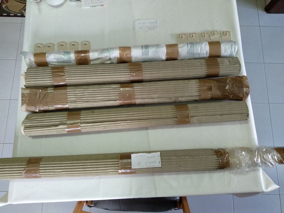 Persiana de rolo bege 100 % poliester lavável