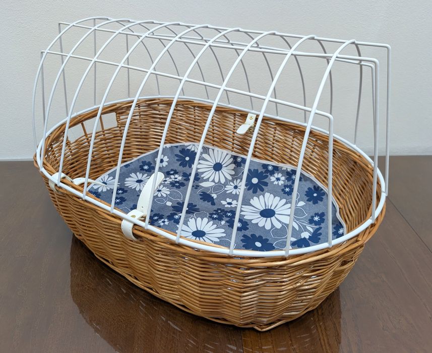 Aumüller Maksi Wiklinowy Kosz dla Psa Kota 70x46x18cm Legowisko Transporter dla Małych Psów i Kotów