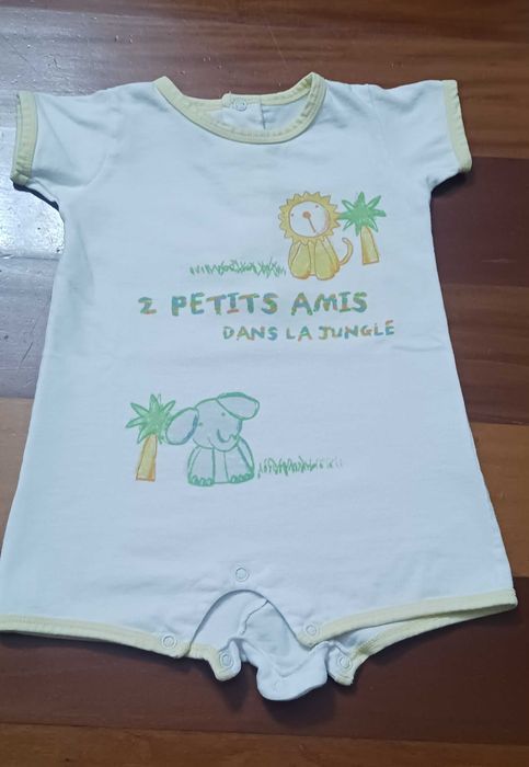 Lote de 4 macacões para bebé - 9 a 12 meses