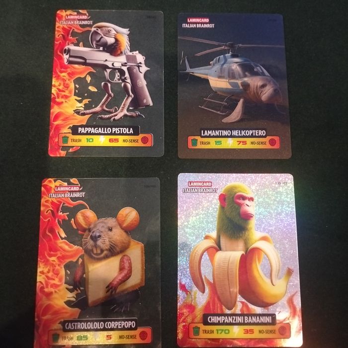 Karty Italian brainrot Lamincard