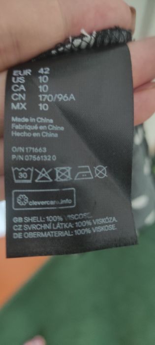 Гарна літня сукня сукня-сорочка горошек H&M розмір М