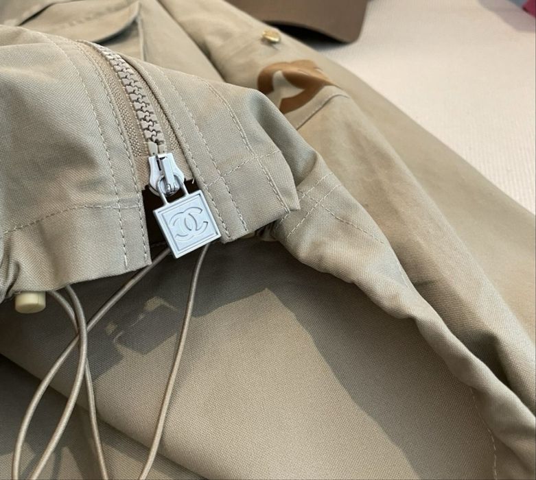 Kurtka parka chanel sportowa khaki beż