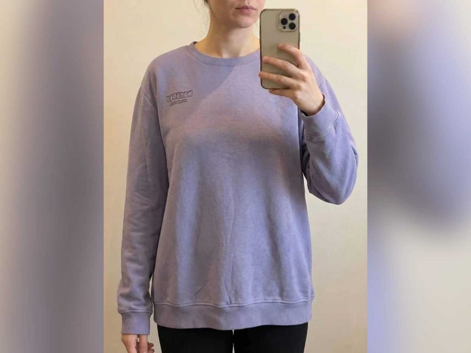 bluza H&M liliowa nadrukiem luźny fason XL 42 14