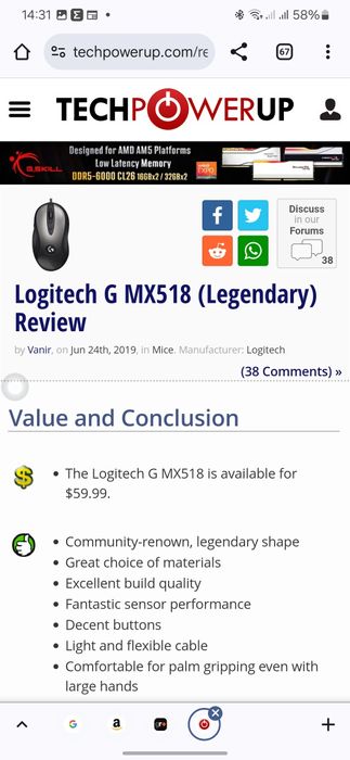 Logitech G MX 518 Legendary