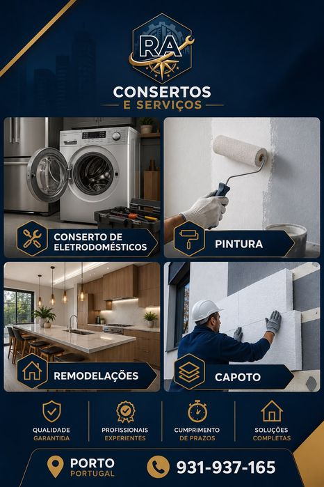 Consertos e obras de remodelação