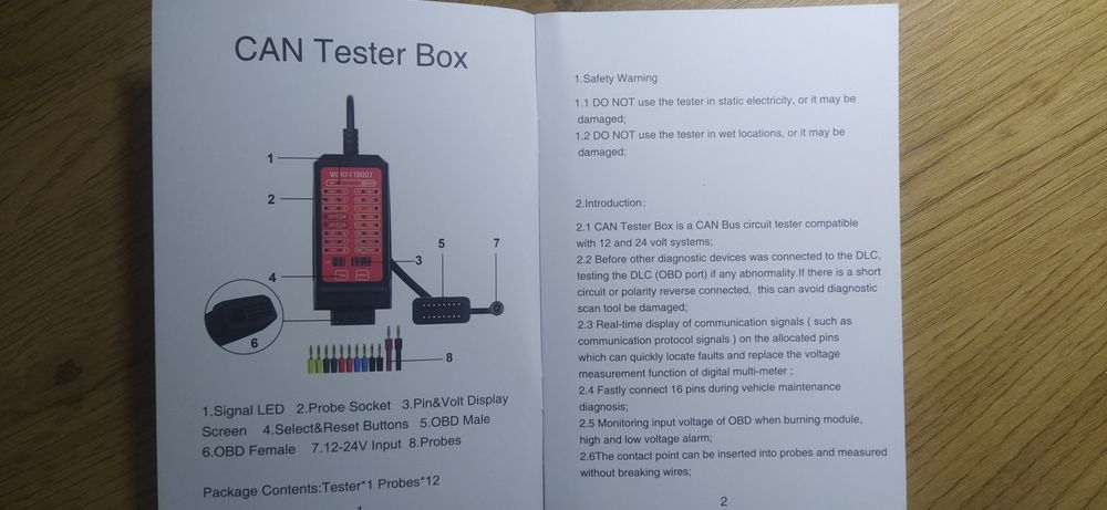 Тестер  Woyo CAN Кабель   для діагностики