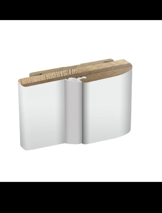 Дверна коробка телескоп з ущільнювачем Leador білий мат 100х40х2070 мм