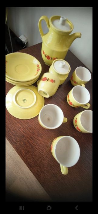 Zestaw kawowy zastawa PRL z sygnaturą