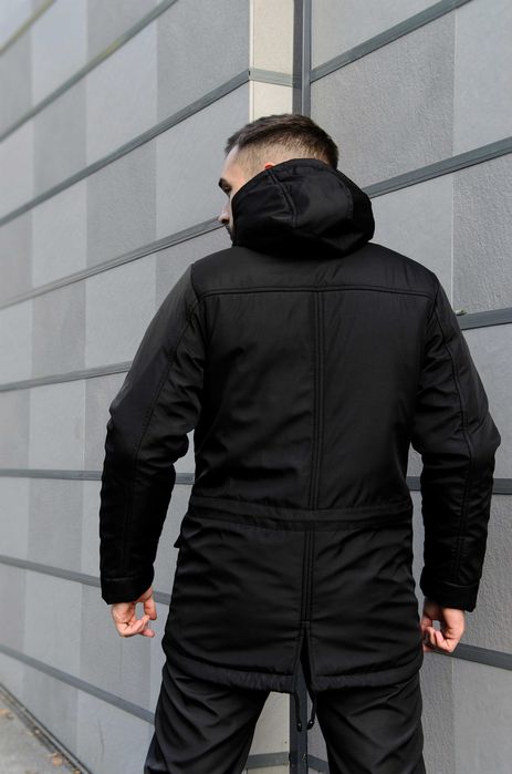 Куртка парка чоловіча зимова тепла Nike чорна