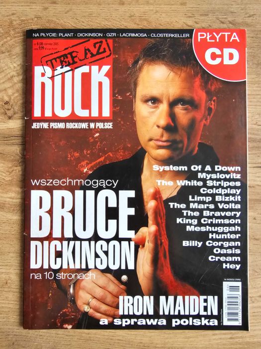 UNIKAT! Teraz Rock 6/2005 - Bruce Dickinson, Iron Maiden, Coldplay